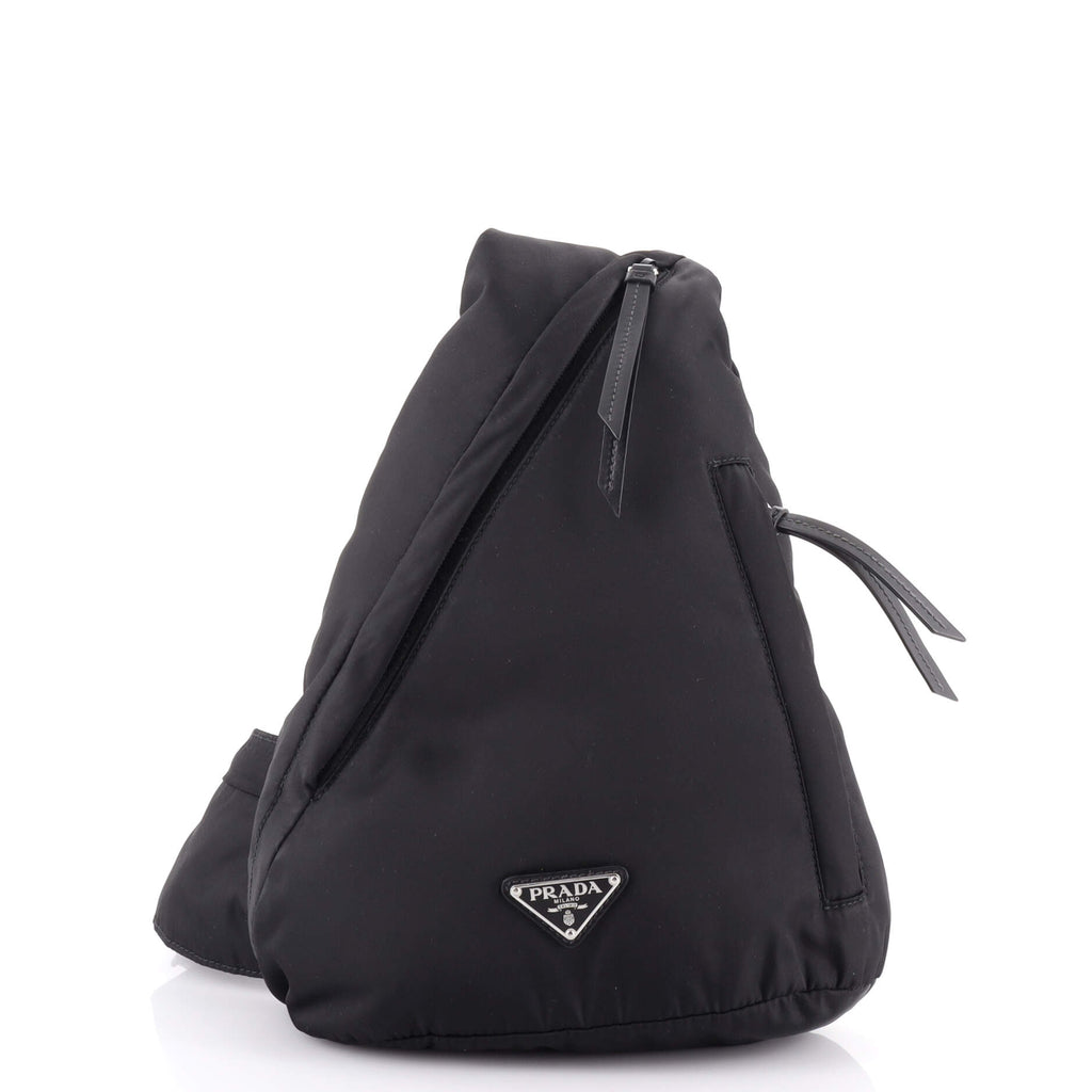 Prada Zip Sling Backpack Re-Nylon Black 1770571