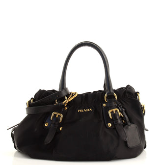 Prada Convertible Belted Satchel Tessuto and Leather Small