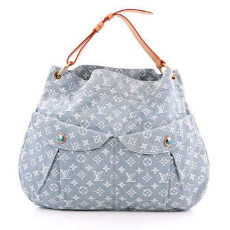 Louis Vuitton Daily Handbag Denim GM Blue