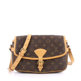 Louis Vuitton Sologne Handbag Monogram Canvas Brown
