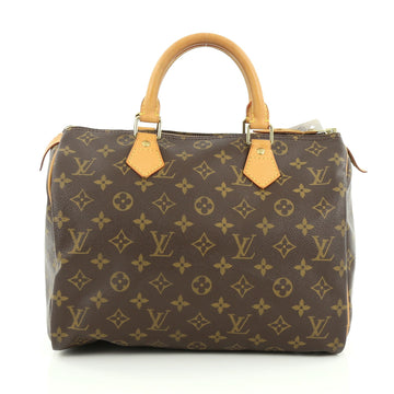Louis Vuitton Speedy Handbag Monogram Canvas 30 Brown