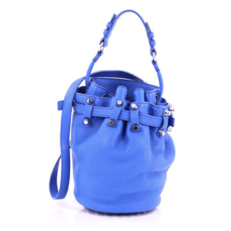 Alexander Wang Diego Bucket Bag Leather Small blue