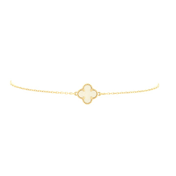Van Cleef & Arpels Sweet Alhambra Bracelet 18K Yellow Gold and Mother of Pearl