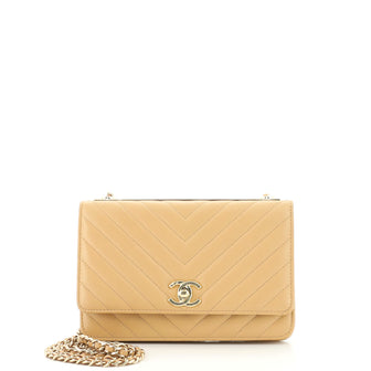 Chanel Trendy CC Wallet on Chain Chevron Lambskin