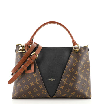Louis Vuitton V Tote Monogram Canvas and Leather MM