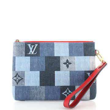 Louis Vuitton City Pouch Damier and Monogram Patchwork Denim
