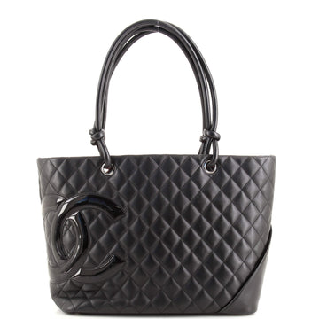 Chanel Cambon Tote Quilted Leather Large