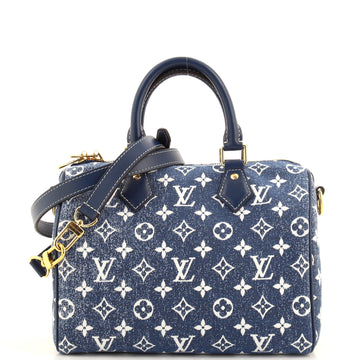 Louis Vuitton Speedy Bandouliere Bag Monogram Jacquard Denim 25