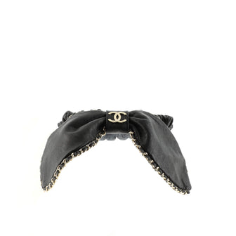 Chanel CC Chain Around Bow Scrunchie Lambskin