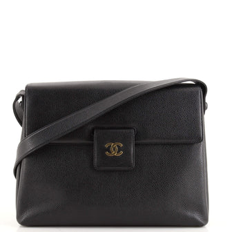 Chanel Vintage CC Flap Shoulder Bag Caviar Medium
