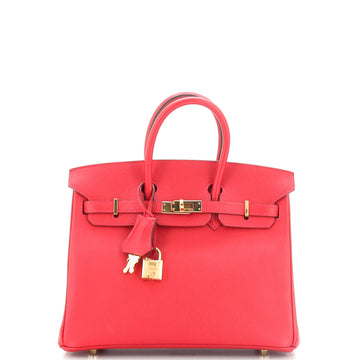 Hermes Birkin Handbag Red Epsom with Gold Hardware 25