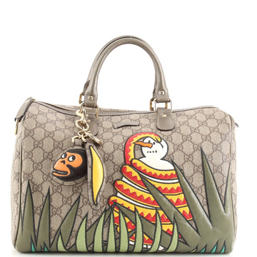 Gucci Unicef Joy Boston Bag Patchwork GG Coated Canvas Medium