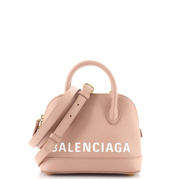 Balenciaga Logo Ville Bag Leather XXS