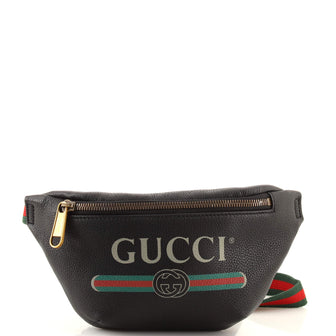 Gucci Logo Belt Bag Printed Leather Small