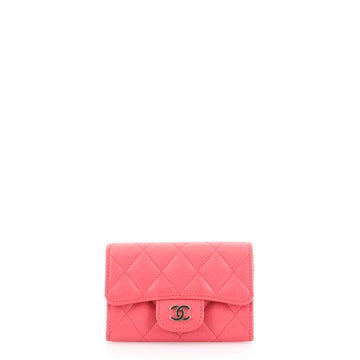 Chanel Classic Flap Card Case Quilted Caviar