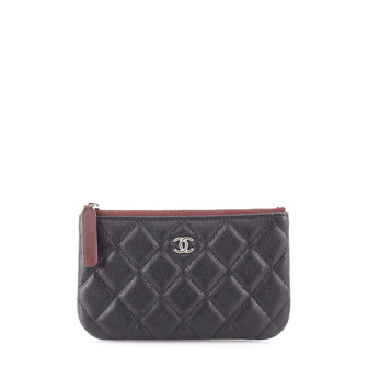Chanel Classic O Case Pouch Quilted Caviar Mini