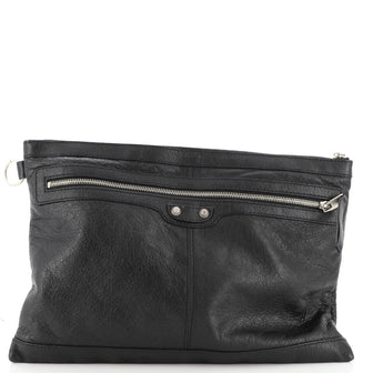 Balenciaga Classic City Clip Pouch Leather Large