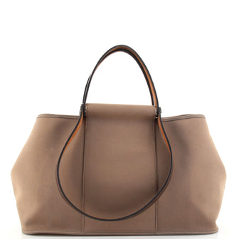 Hermes Cabag Elan Toile and Leather 39