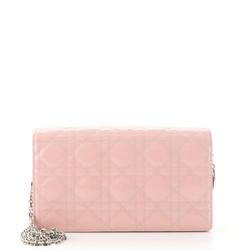 Christian Dior Lady Dior Chain Pouch Cannage Quilt Patent