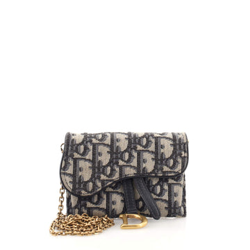 Christian Dior Saddle Nano Pouch Oblique Canvas