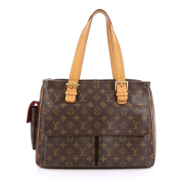 Louis Vuitton Multipli Cite Handbag Monogram Canvas Brown