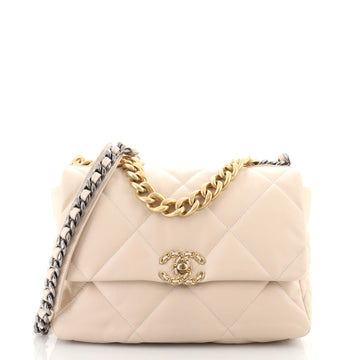 Chanel 19 Flap Bag Quilted Leather Large