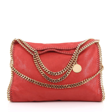 Stella McCartney Falabella Fold Over Bag Faux Leather Red