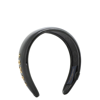 Louis Vuitton 5 Flowers Headband Leather with Metal Detail
