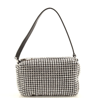 Alexander Wang Heiress Pouch Rhinestone Embellished Mesh
