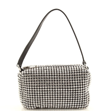 Alexander Wang Heiress Pouch Rhinestone Embellished Mesh