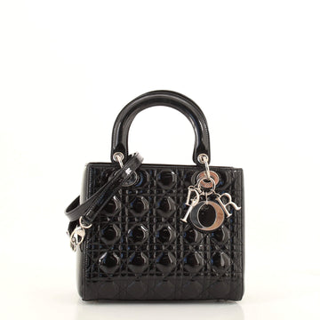 Christian Dior Vintage Lady Dior Bag Cannage Quilt Patent Medium