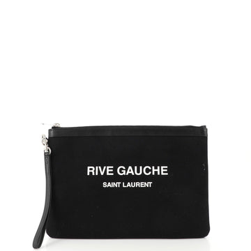 Saint Laurent Rive Gauche Pouch Canvas Medium