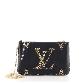 Louis Vuitton Double Zip Pochette Limited Edition Jungle Monogram Giant