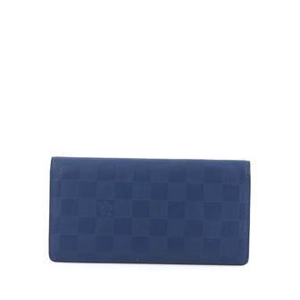 Louis Vuitton Brazza Wallet Damier Infini Leather Blue
