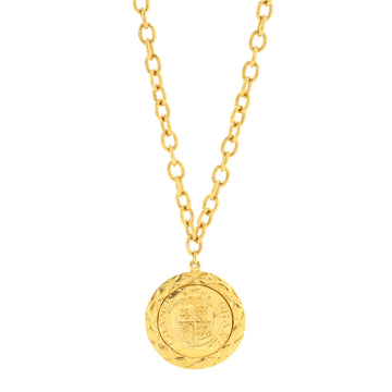 Chanel Vintage Medallion Pendant Necklace Metal