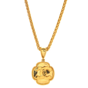 Chanel Vintage CC Cross Pendant Necklace Metal