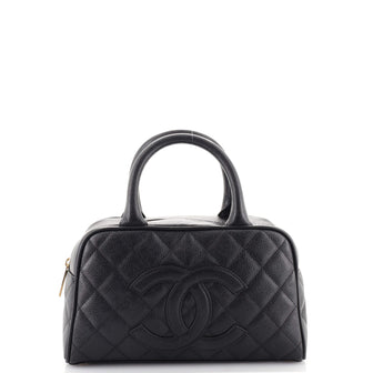 Chanel Timeless CC Bowler Bag Quilted Caviar Small