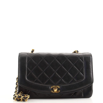 Chanel Vintage Diana Flap Bag Quilted Lambskin Medium