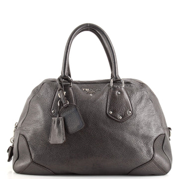 Prada Convertible Bowling Bag Cervo Antik Leather Medium
