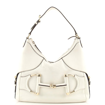 Gucci Web Horsebit Heritage Hobo Leather Medium