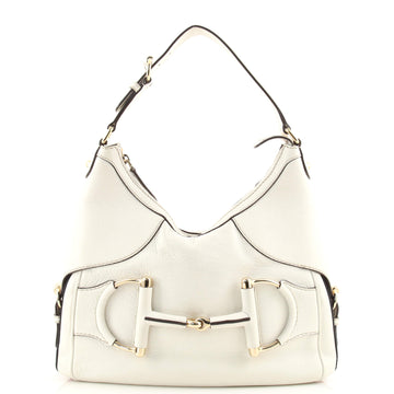 Gucci Web Horsebit Heritage Hobo Leather Medium
