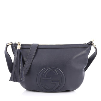 Gucci Soho Messenger Bag Leather Medium Blue