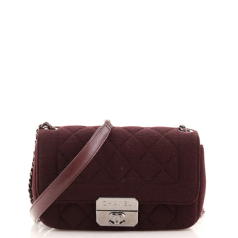 Chanel Chic With Me Flap Bag Quilted Jersey Mini