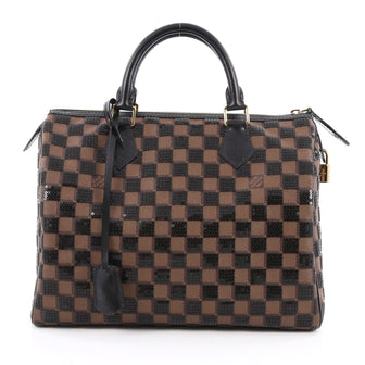 Louis Vuitton Speedy Handbag Damier Paillettes 30 Brown