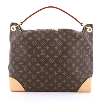 Louis Vuitton Berri Handbag Monogram Canvas MM Brown