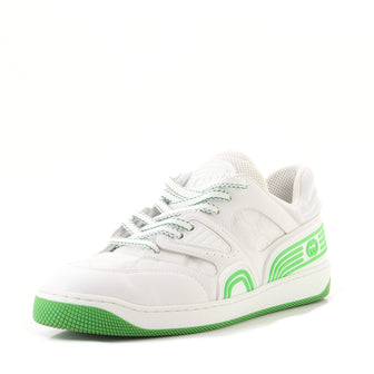 Gucci Men's Gucci Basket Low-Top Sneakers GG Coated Canvas and Demetra