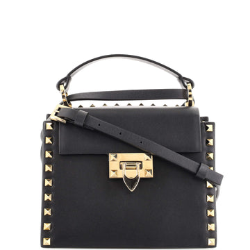 Valentino Garavani Rockstud Convertible Top Handle Bag Leather Small