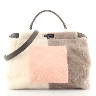Fendi Peekaboo Bag Shearling Large