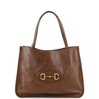 Gucci Horsebit 1955 Tote Leather Medium