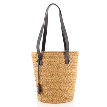 Saint Laurent Panier Basket Shopper Raffia Small